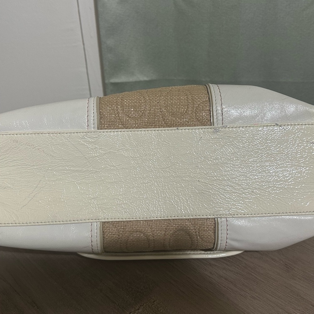 Coach Poppy Tan and White Women's tote Bag - Picture 12 of 12